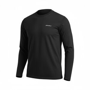 Eddie Bauer Men’s Black Long Sleeve Performance Stretch Crew Top Size Large